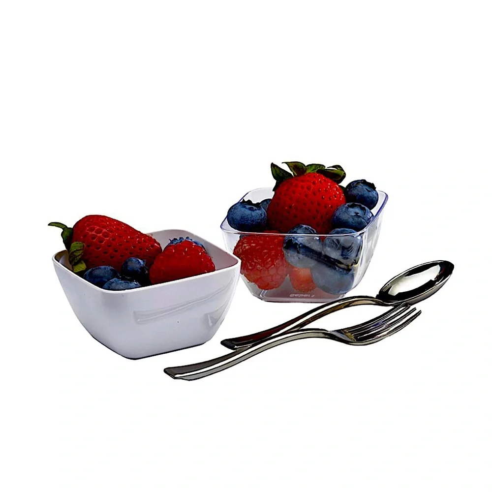Mozaik Appetizer combo 96 pc.Set- 2 boxes & 48 pc. Spoons - 1 box